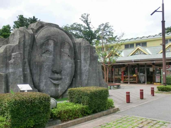 A stone statue of Ame no Uzume no Mikoto
